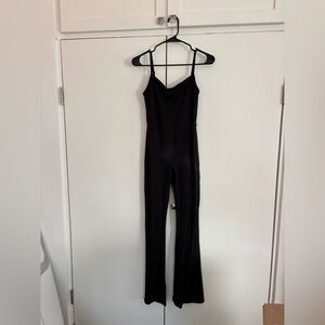 Black Flare Leggings Jumpsuit